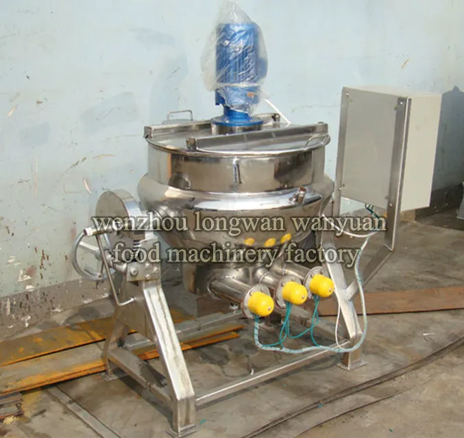 200 Liters Electrical Tilting Jacketed Kettle with Scraper Stirrer