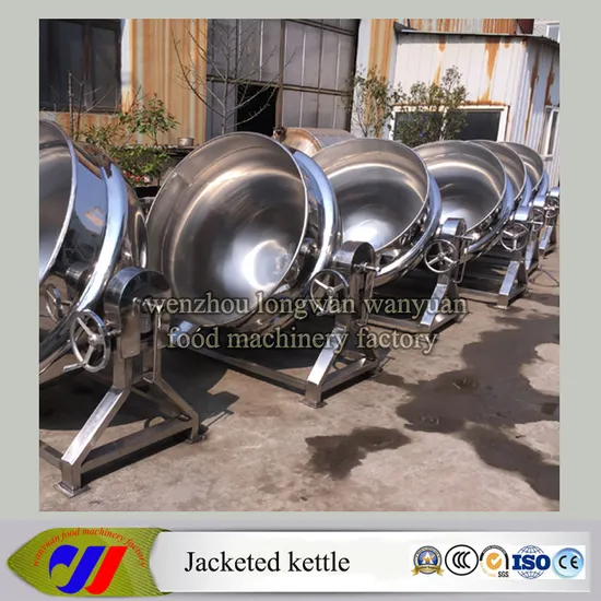 Stainless Steel Food Level Cooking Jacketed Kettle with Steam Heating Tilting Type