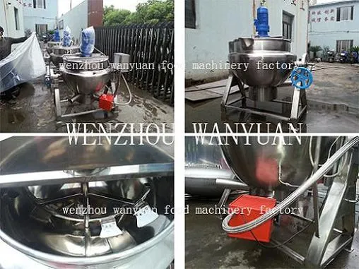 Stainless Steel Gas Heating Soup Boiler Jacketed Cooking Kettle
