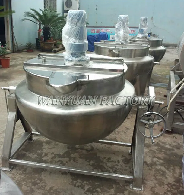 Jacketed Cooking Pot with Scraper Blade