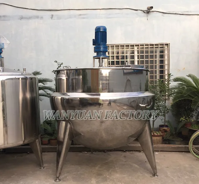 Stainless Steel Vertical Jacketed Kettle Tomato Paste Cooling Kettle
