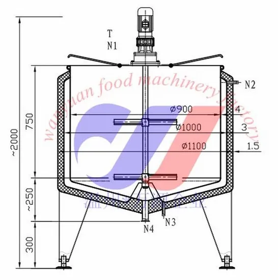 200L Blending Tank Fresh Milk Batch Pasteurizing Machine