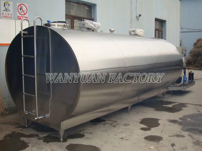 2000L Horizontal Milk Chiller Tank Milk Coolinh Tank