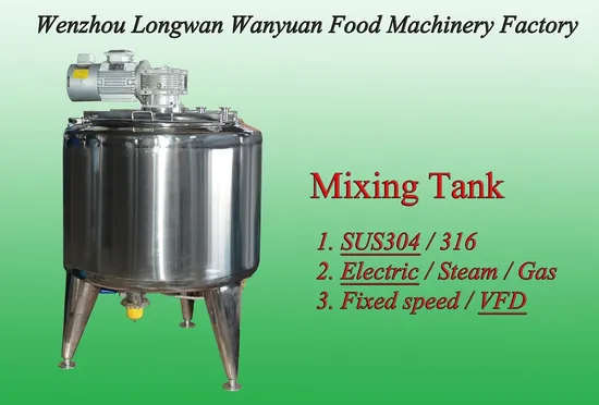 500L Electric Heating VFD Mixing Tank Blending Tank