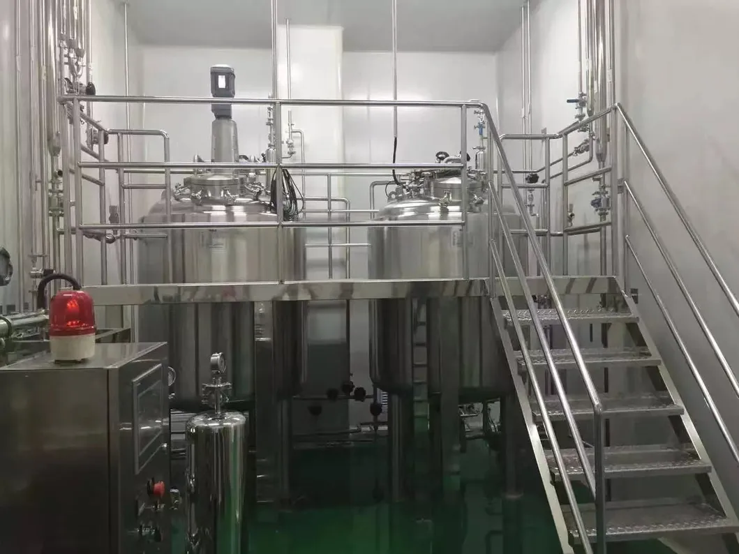 Steam Heating Jacketed Mixng Tank with Agitator