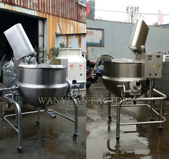200L Steam Heating Stainless Steel Jacketed Cooking Kettle