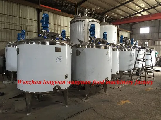 1200 Liters Carbonate Drinks Heated Mixing Tank Mixing Vessel