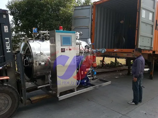 PLC Control Water Spray Retort Sterilizer for Glass Bottle