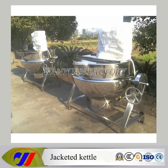 Stainless Steel Food Level Cooking Jacketed Kettle with Steam Heating Tilting Type