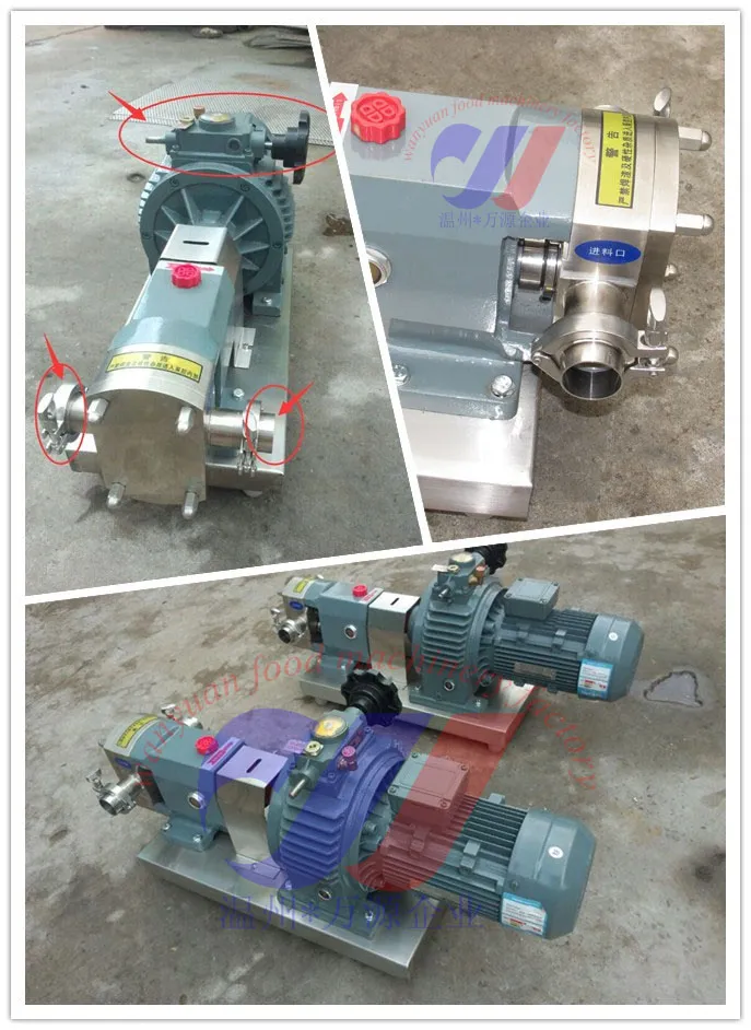 Stainless Steel Pudding Rotor Pump Tomato Sauce Rotary Lobe Pump
