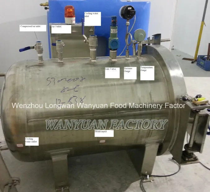Meat and Vacuum Boiling Package Retort Pouch Sterilizer