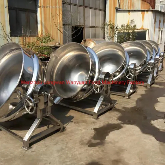 200 Liters Electrical Tilting Jacketed Kettle with Scraper Stirrer