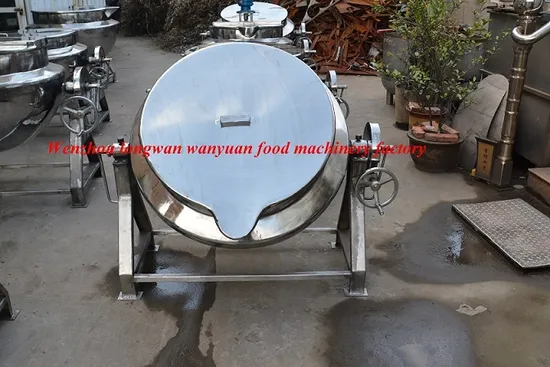 Tilting Steam Heating Jacketed Kettle Without Agitator