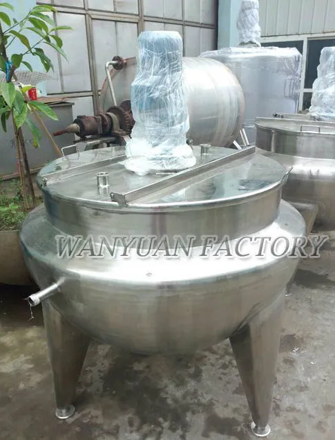 Stainless Steel Vertical Jacketed Kettle Tomato Paste Cooling Kettle