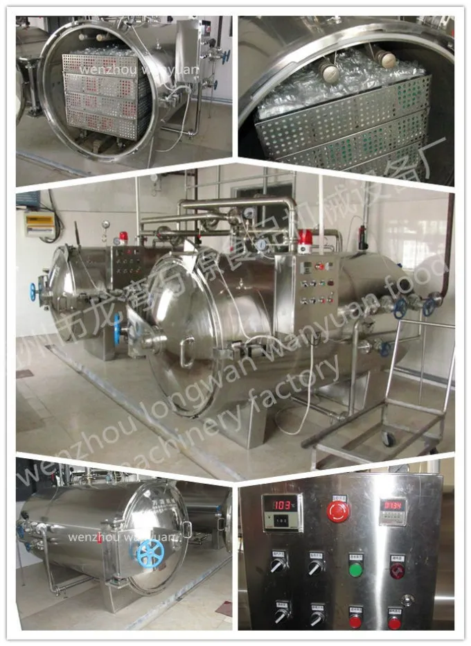 Plastic Food Packing Stainless Steel Sterilizer Autoclave Retort
