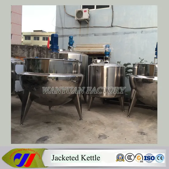 Steam Jacketed Kettle with Agitator and Scraper for Jam