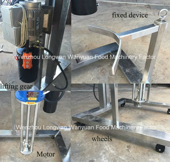 Hydraulic Lift High Speed Dispersing Mixer Mulsion Motor