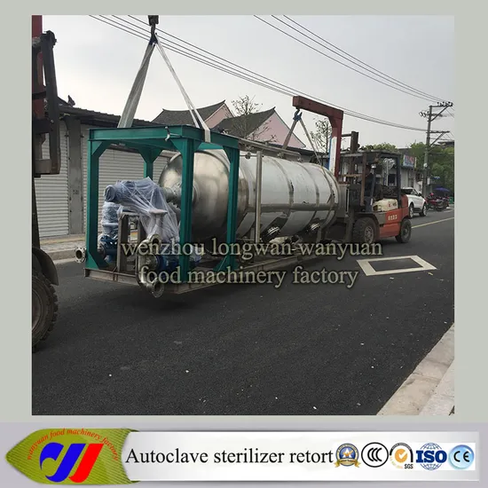 Double Tank Rotary Autoclave Sterilizer Retort with Hot Water Spray