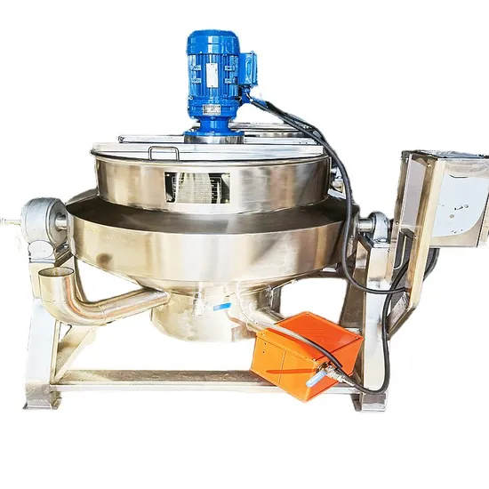 Gas Heating Jacket Cooking Kettle with Scraper Agitator