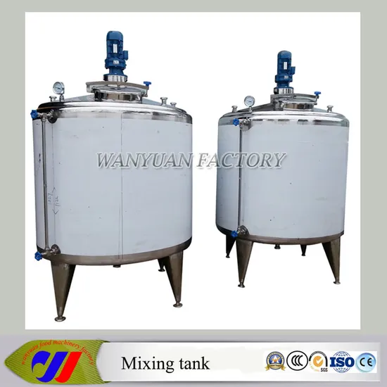 1000L Jacketed Cooling and Heating Tank with Steam Heating