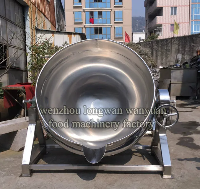 Movable Tilting Gas Heating Jacketed Boiler Jacket Kettle with Agitator