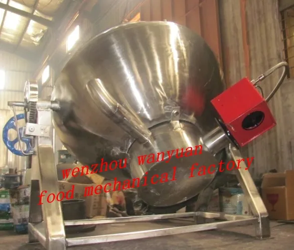 Gas Cooking Jacket Tilting Kettle with Agitator