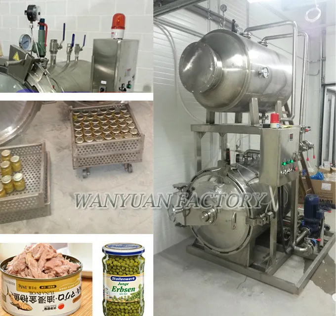 Stainless Steel Hot Water Spray Retort Steam Spray Autoclave Retort